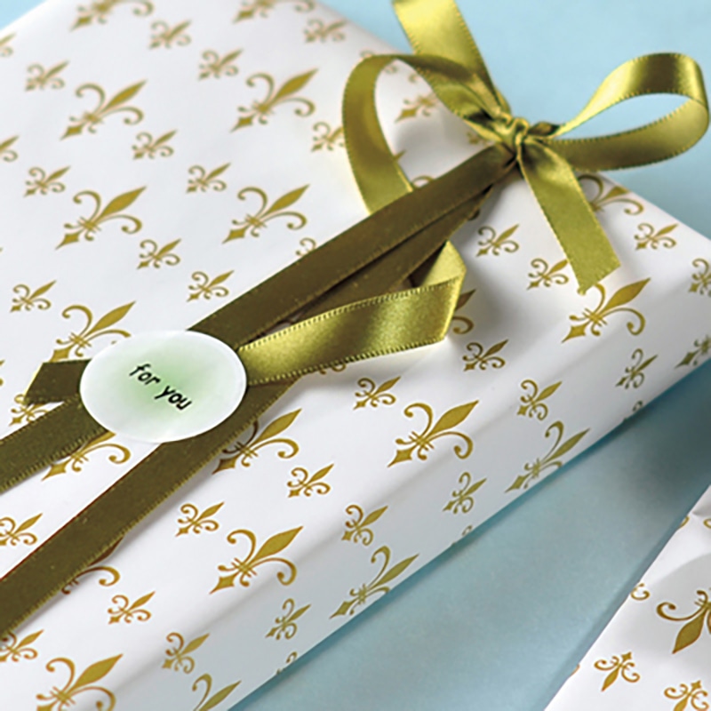 HEIKO 包装紙 全判 マドンナリリー 金 100枚/袋