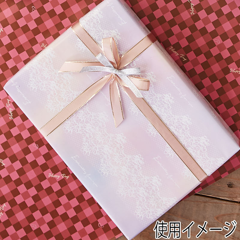 HEIKO ギフト包装紙 半才 フルールライン 50枚/袋