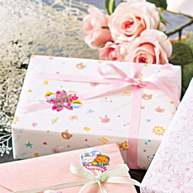 HEIKO 包装紙 半才 アニマルフェイス 50枚/袋