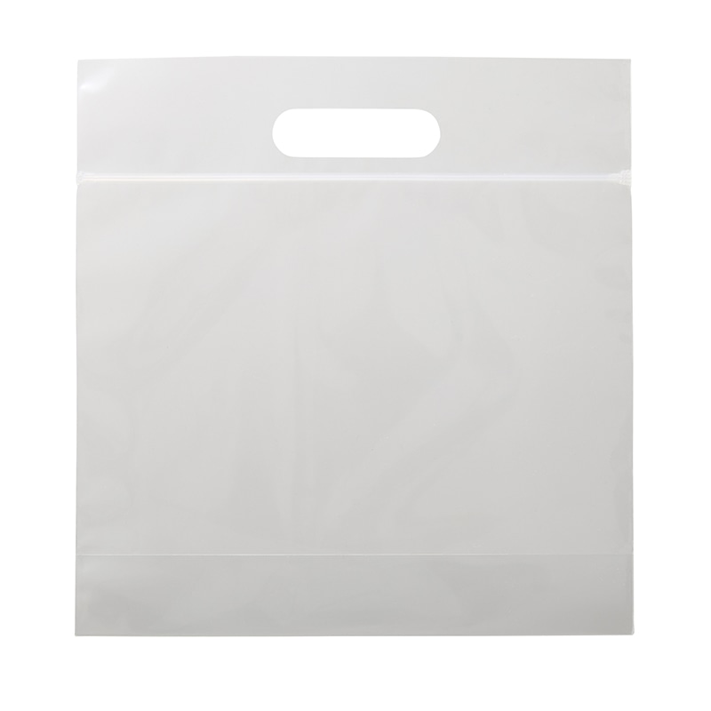 HEIKO 手提げポリ袋 スタンドジップバッグ 23-24 無地 50枚/袋