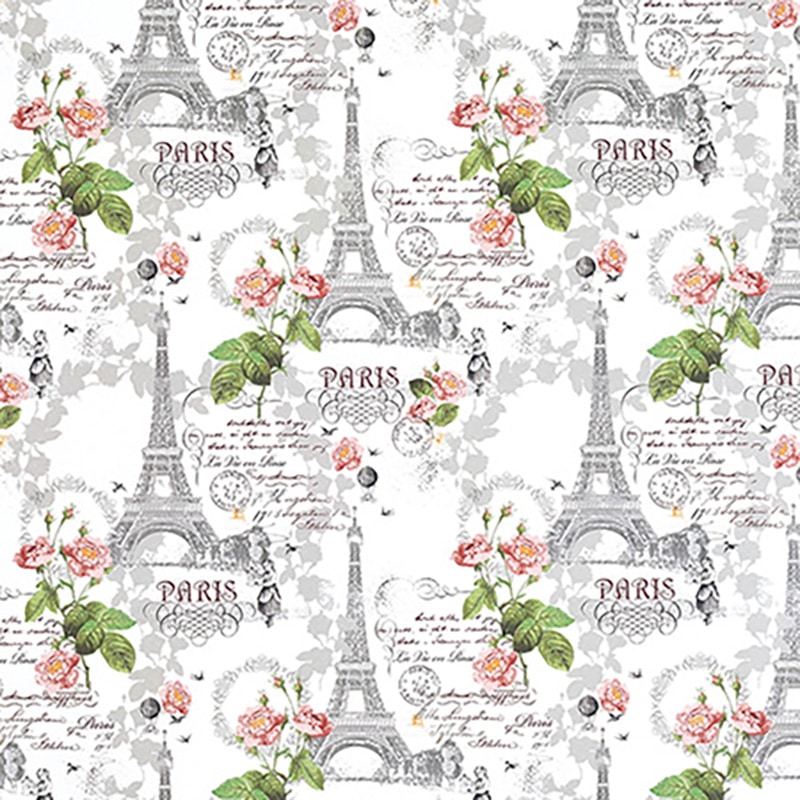 HEIKO ギフト包装紙 半才 ラヴィアンローズ 50枚/袋