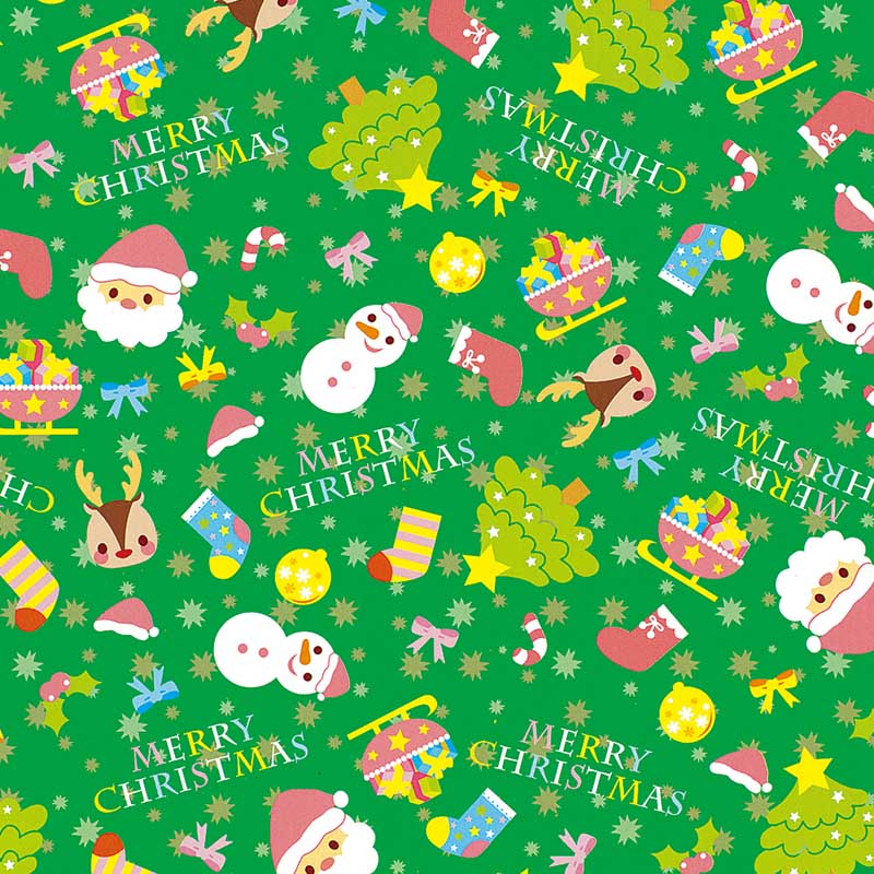 HEIKO クリスマス包装紙 半才 ベビーサンタG 50枚/袋