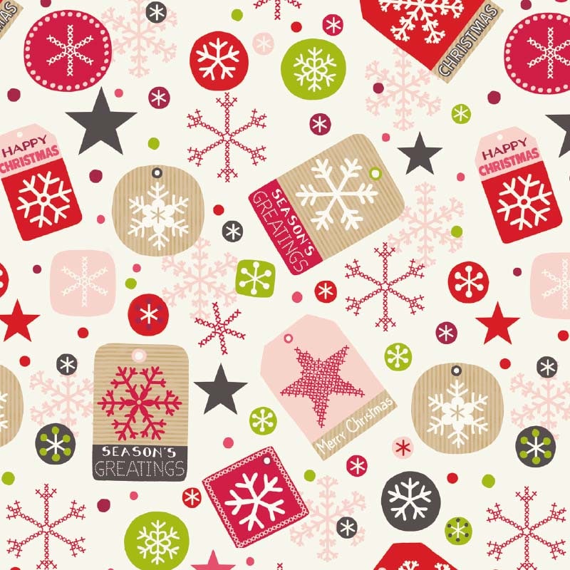 HEIKO クリスマス包装紙 半才 ジョリー 50枚/袋