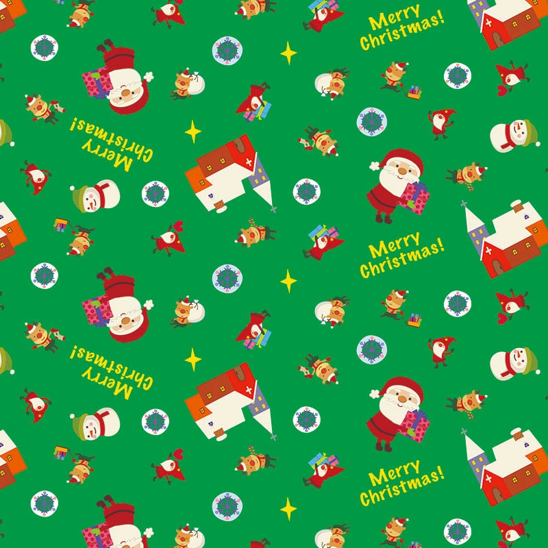 HEIKO クリスマス包装紙 半才 サンタの贈り物G 50枚/袋