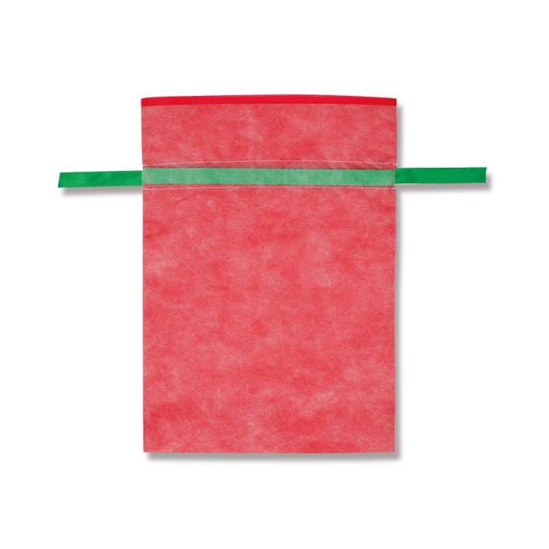 HEIKO 不織布巾着袋 Fバッグ Wシャンテタイプ S レッド 10枚/袋