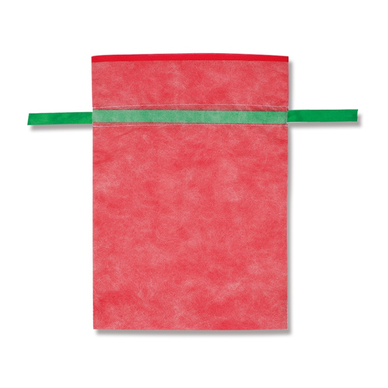 HEIKO 不織布巾着袋 Fバッグ Wシャンテタイプ L レッド 10枚/袋