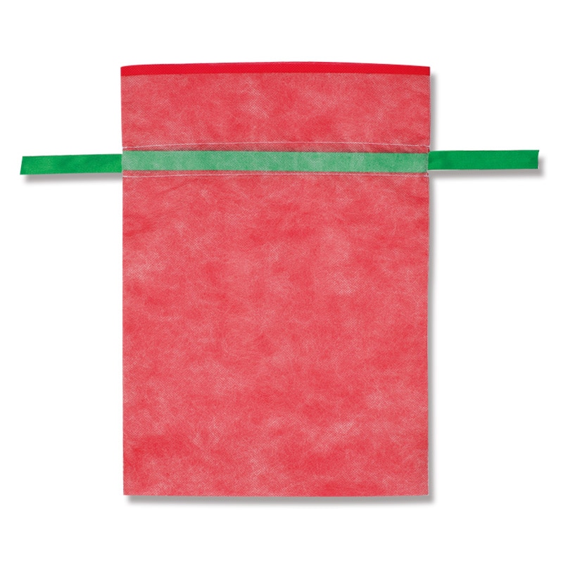 HEIKO 不織布巾着袋 Fバッグ Wシャンテタイプ 3L レッド 2枚/袋