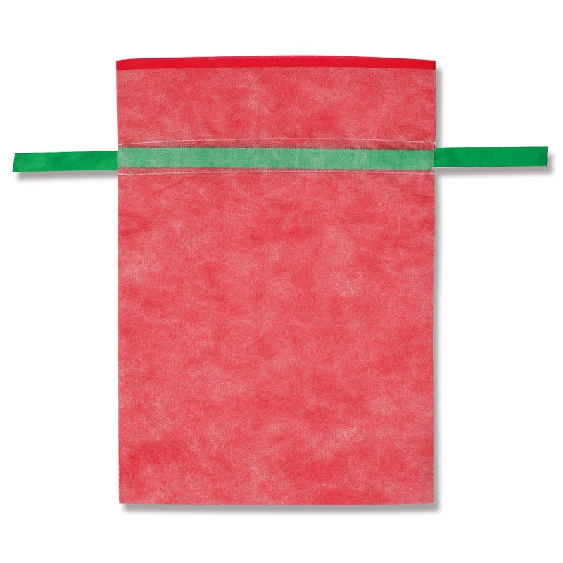 HEIKO 不織布巾着袋 Fバッグ Wシャンテタイプ 4L レッド 2枚/袋