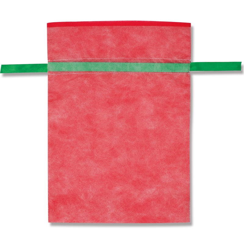 HEIKO 不織布巾着袋 Fバッグ Wシャンテタイプ 5L レッド 2枚/袋