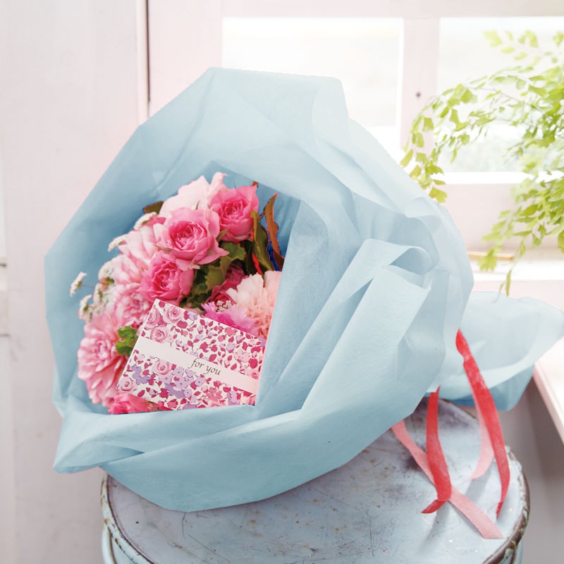 HEIKO フラワーラッピングロール Fラップ 45 ミズ 幅65cm×20m巻 1本