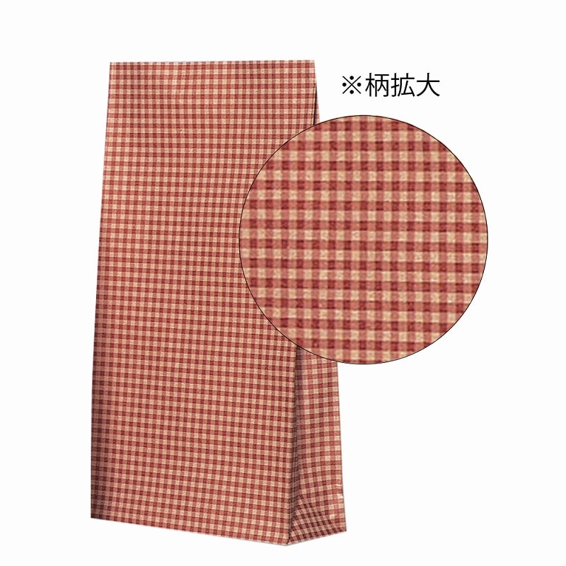 HEIKO 角底袋 ファンシーバッグ 4才 ギンガム2 R 100枚/袋