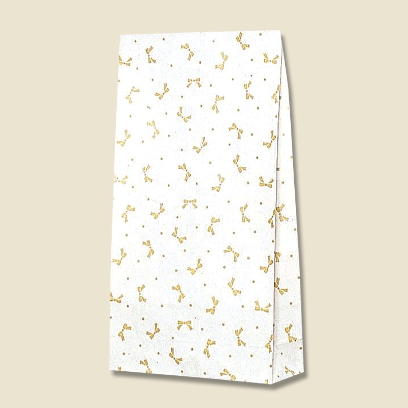 HEIKO 角底袋 ファンシーバッグ 4才 ニューリボン 金 100枚/袋