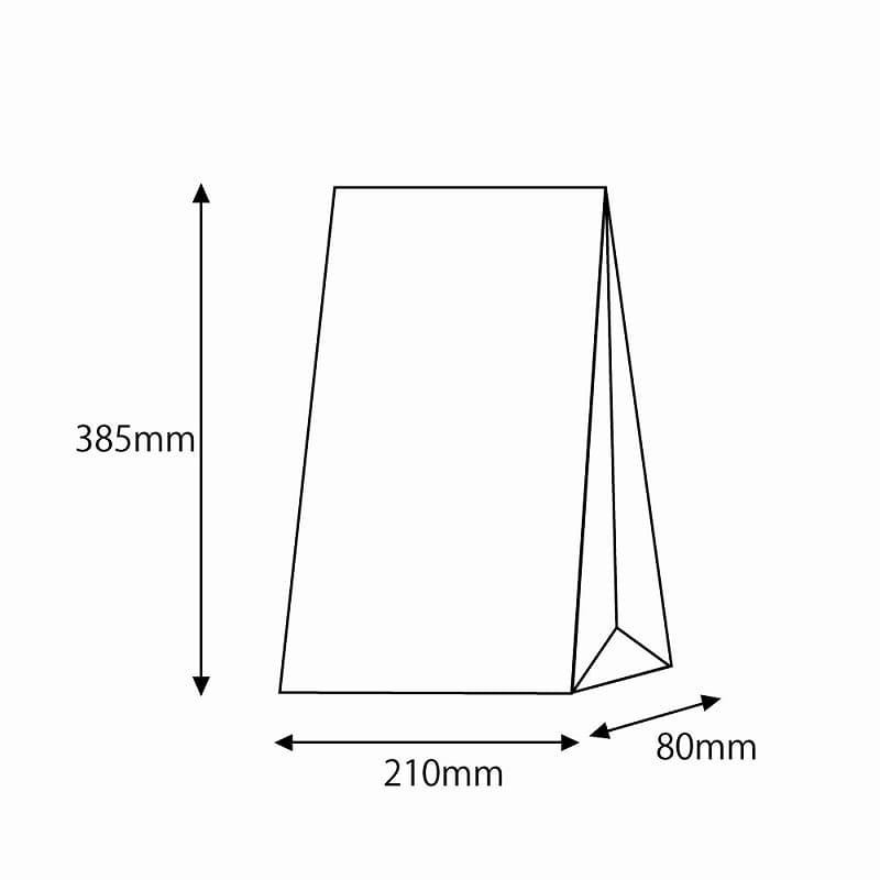 HEIKO 角底袋 ファンシーバッグ 4才 白無地 100枚/袋