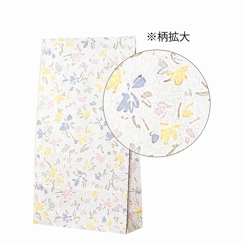 HEIKO 角底袋 ファンシーバッグ 4才 ペールフラワー 100枚/袋