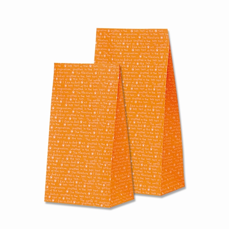 HEIKO 角底袋 ファンシーバッグ K6 スリムレター オレンジ 50枚/袋