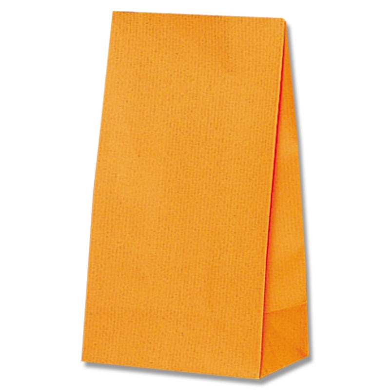 HEIKO 角底袋 ファンシーバッグ K4 白筋無地 オレンジ 50枚/袋