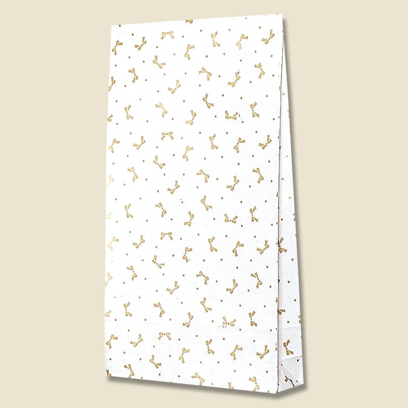 HEIKO 角底袋 ファンシーバッグ Y判 ニューリボン 金 100枚/袋