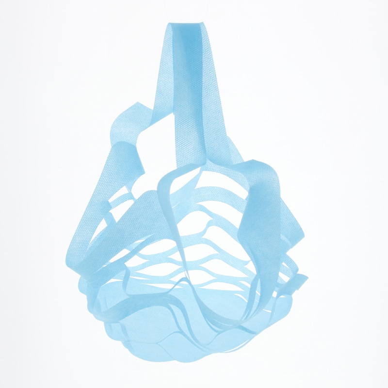 HEIKO 不織布テイクアウト袋 のび×2バッグ L ブルー 100枚/袋