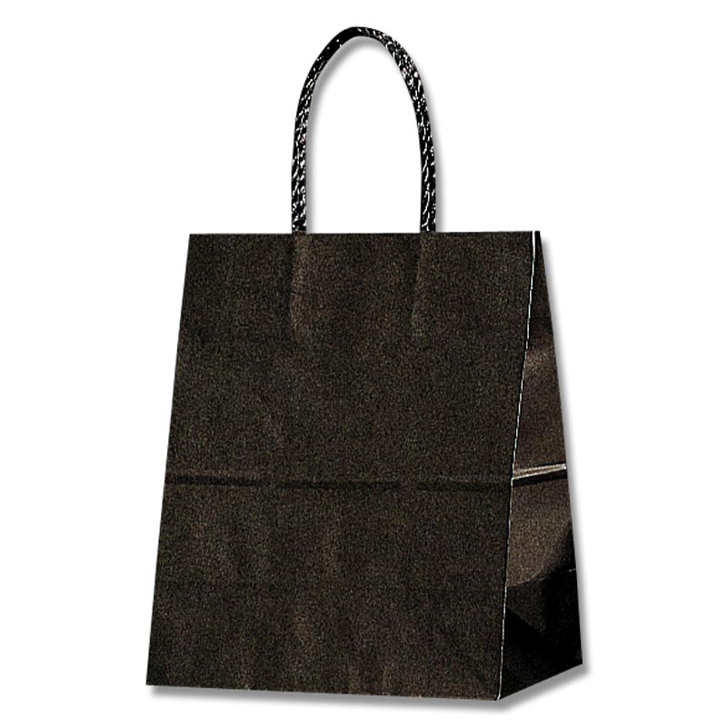 HEIKO 紙袋 スムースバッグ 22-12 黒無地 25枚/袋