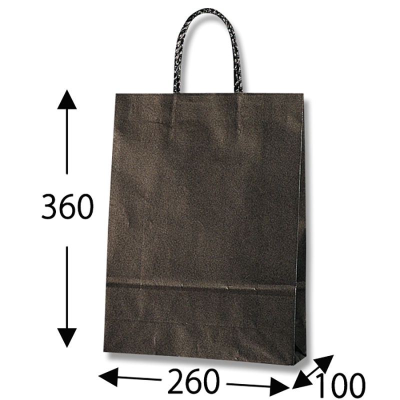 HEIKO 紙袋 スムースバッグ S-100 黒無地 25枚/袋