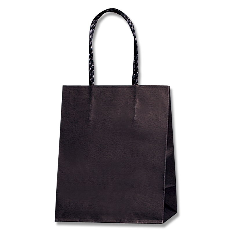 HEIKO 紙袋 スムースバッグ 16-09 黒無地 25枚/袋