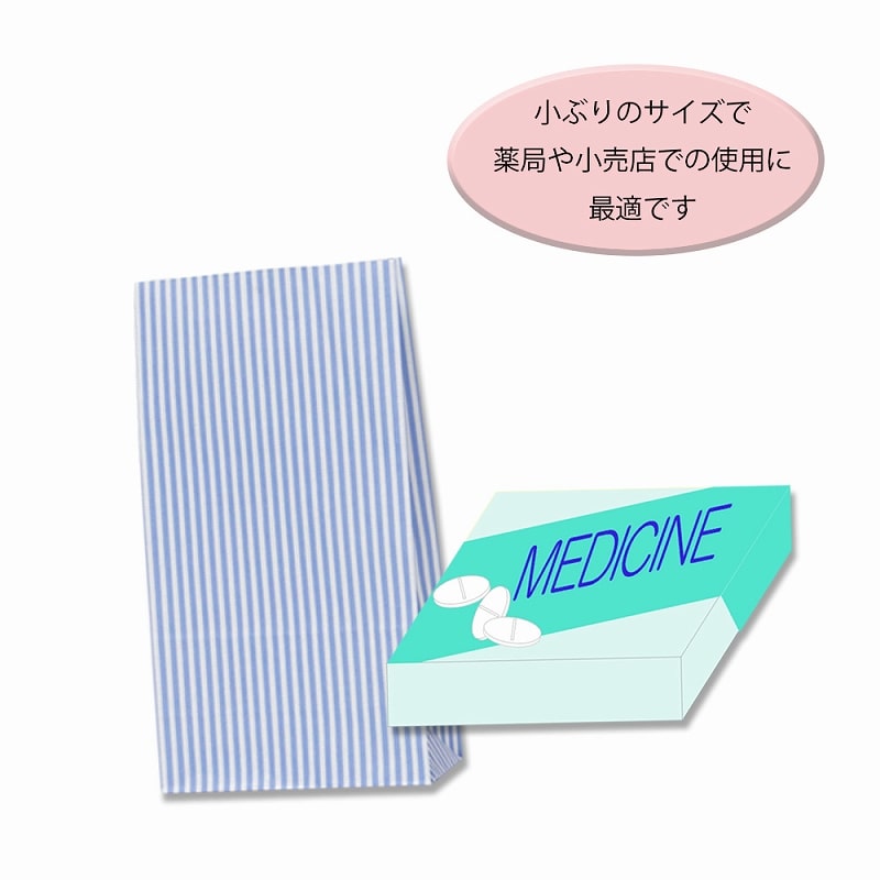 HEIKO 角底袋 ファンシーバッグ S1 モノストライプB 100枚/袋