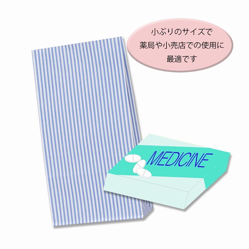 HEIKO 角底袋 ファンシーバッグ S2 モノストライプ B 100枚/袋