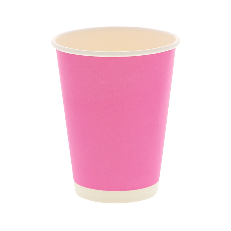 HEIKO 紙コップ(ペーパーカップ) アイス・ホット兼用 12オンス 口径90mm ピンク 50個/袋