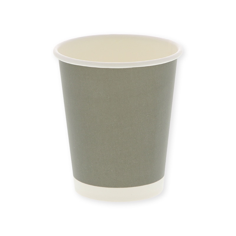 HEIKO 紙コップ(ペーパーカップ) アイス・ホット兼用 8オンス 口径80mm ライトグレー 50個/袋