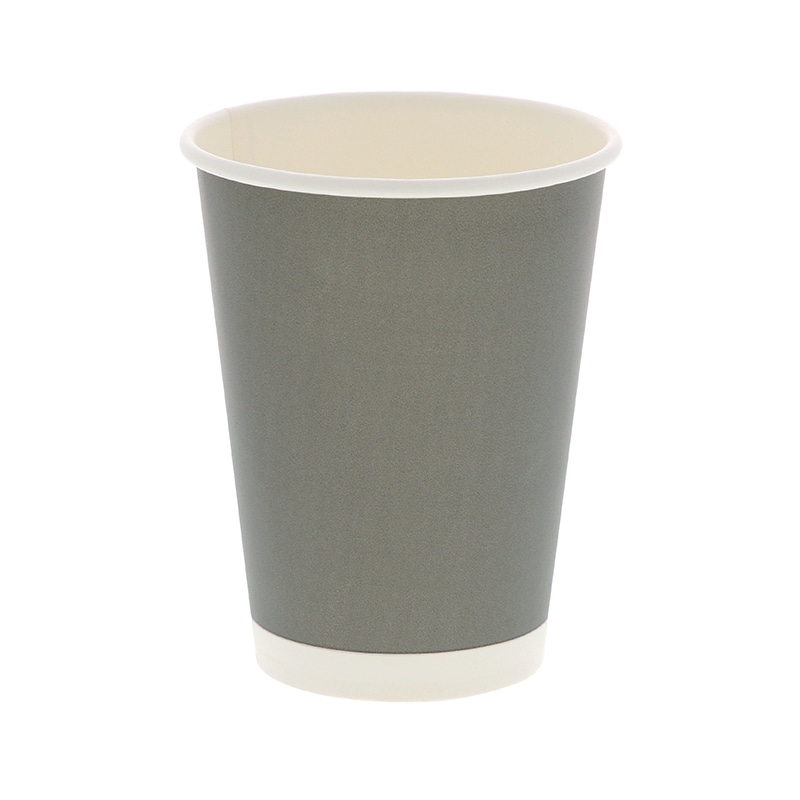 HEIKO 紙コップ(ペーパーカップ) アイス・ホット兼用 12オンス 口径90mm ライトグレー 50個/袋