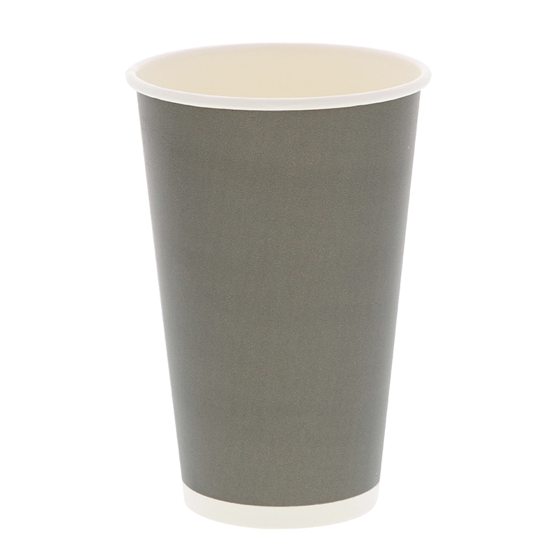 HEIKO 紙コップ(ペーパーカップ) アイス・ホット兼用 16オンス 口径90mm ライトグレー 25個/袋