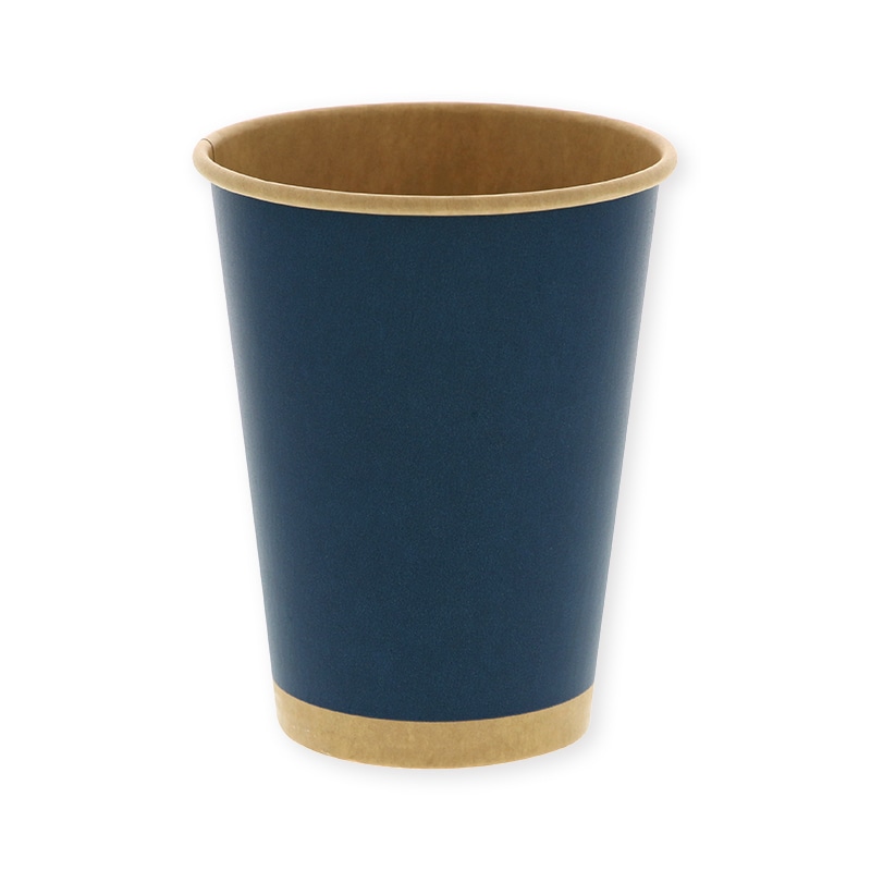HEIKO 紙コップ(ペーパーカップ) アイス・ホット兼用 12オンス 口径90mm 未晒ネイビー 50個/袋