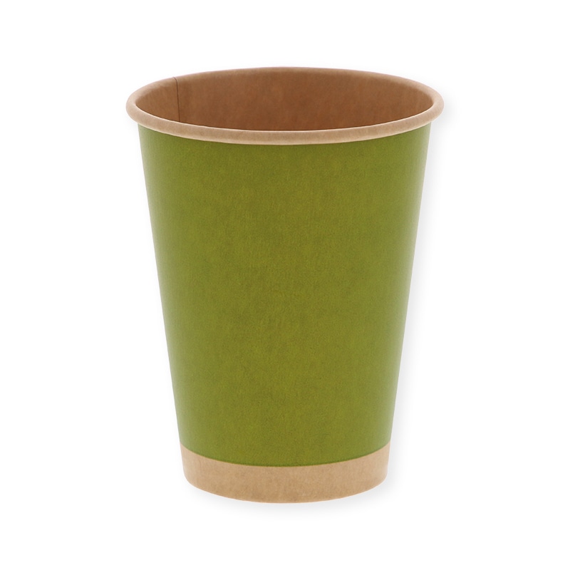 HEIKO 紙コップ(ペーパーカップ) アイス・ホット兼用 12オンス 口径90mm 未晒まっちゃ 50個/袋