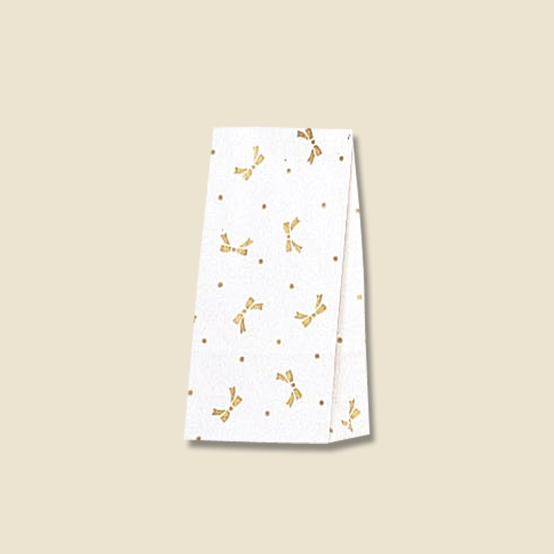 HEIKO 角底袋 ファンシーバッグ SS ニューリボン 金 100枚/袋