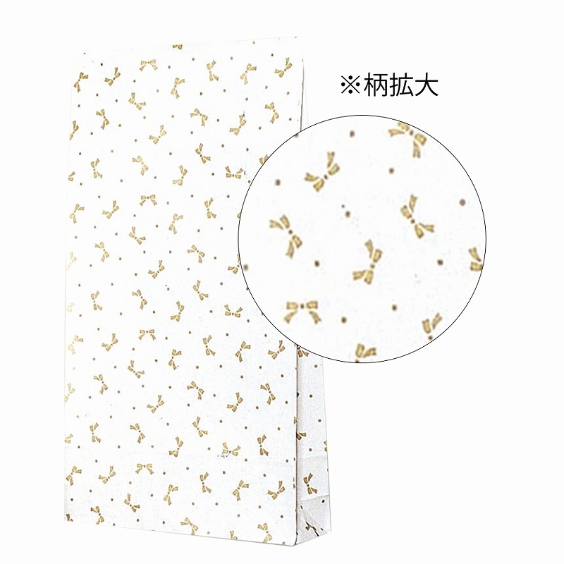 HEIKO 角底袋 ファンシーバッグ S1 ニューリボン 金 100枚/袋