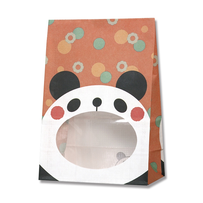 HEIKO 紙袋 窓付袋(内側ラミネート) パックンバッグ S1F パンダ 50枚/袋