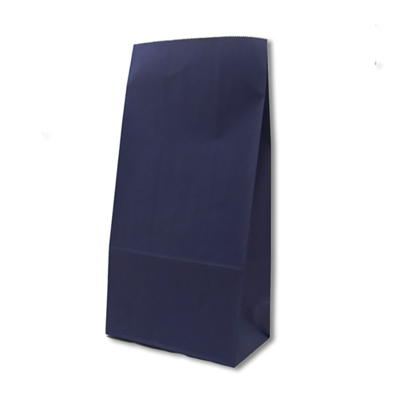 HEIKO 紙袋 角底袋 No.8 未晒無地ネイビーN C 100枚/袋