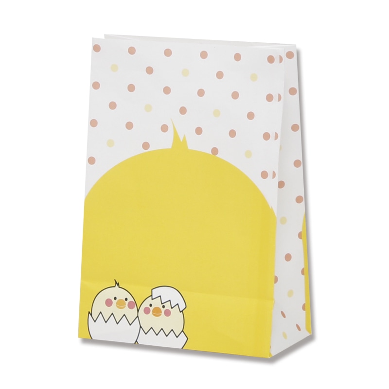 HEIKO 紙袋 窓付袋(内側ラミネート) パックンバッグ S1F ヒヨコ 50枚