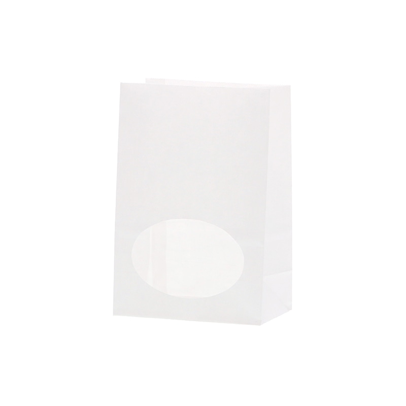 HEIKO 紙袋 窓付袋(内側ラミネート) S1F 白無地 50枚/袋