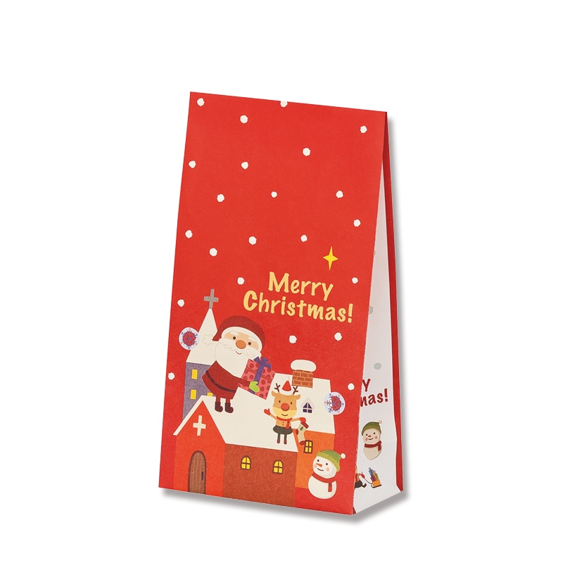 HEIKO クリスマス角底袋 ファンシーバッグ S1 サンタの贈り物 50枚/袋