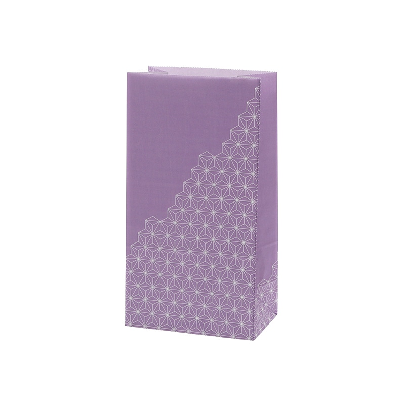 HEIKO 紙袋 角底袋 No.6 麻の葉文様 100枚/袋