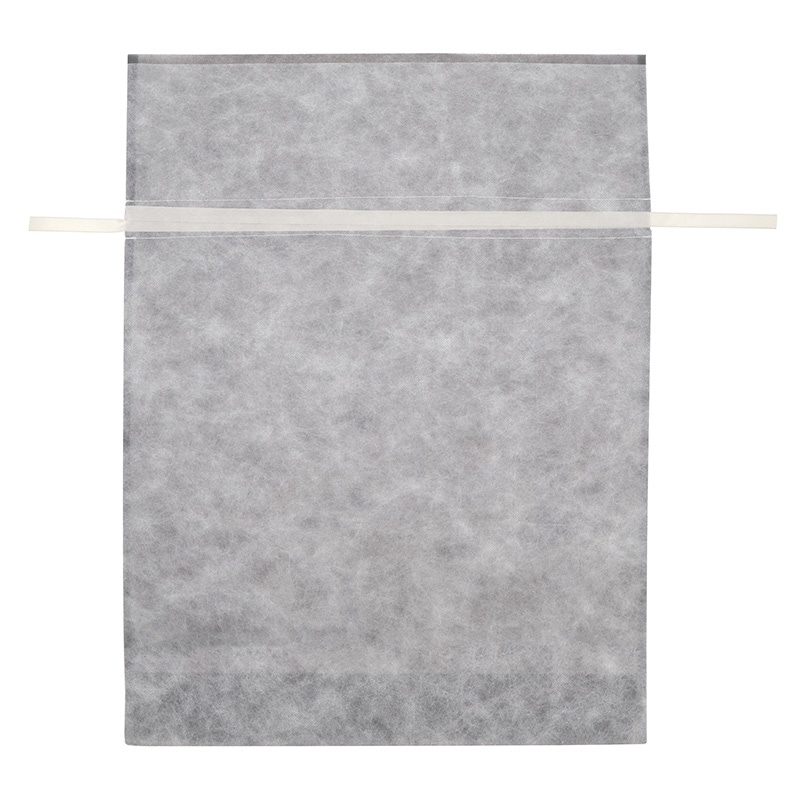 HEIKO 不織布巾着袋 Fバッグ Wシャンテタイプ LL グレー 5枚/袋