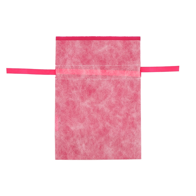 HEIKO 不織布巾着袋 Fバッグ Wシャンテタイプ S 無地 ピンク 10枚/袋