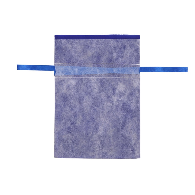 HEIKO 不織布巾着袋 Fバッグ Wシャンテタイプ S 無地 ネイビー 10枚/袋