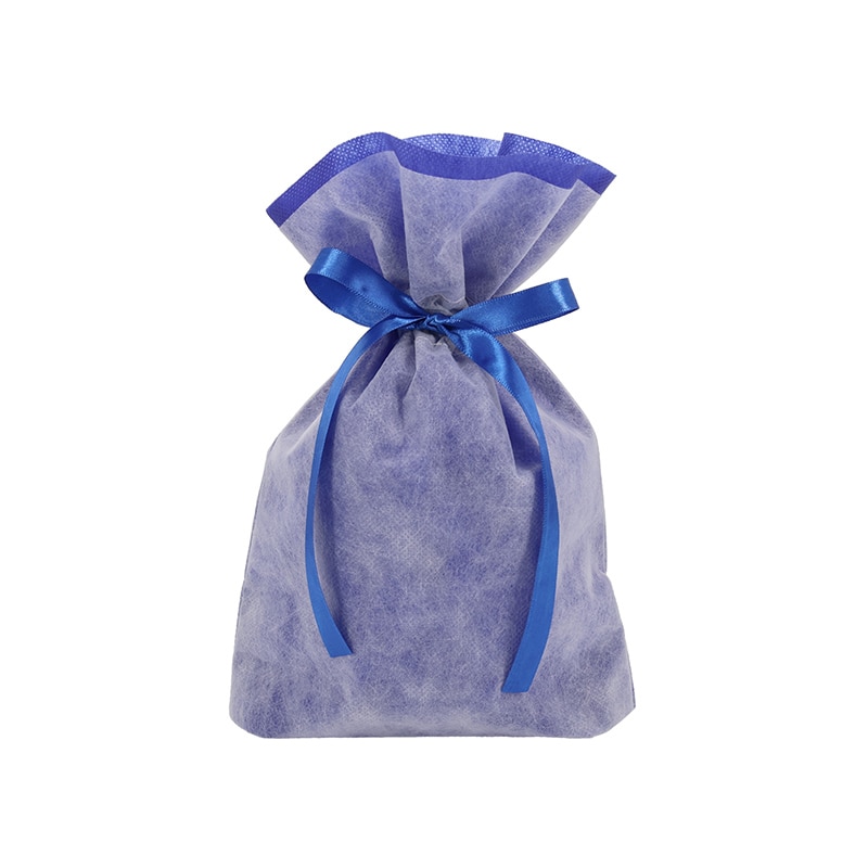 HEIKO 不織布巾着袋 Fバッグ Wシャンテタイプ S 無地 ネイビー 10枚/袋