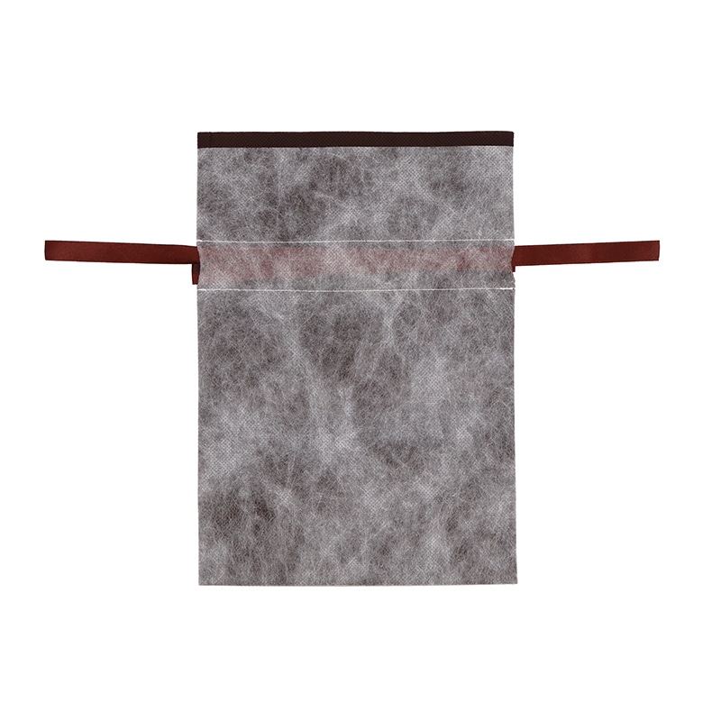 HEIKO 不織布巾着袋 Fバッグ Wシャンテタイプ S 無地 ブラウン 10枚/袋