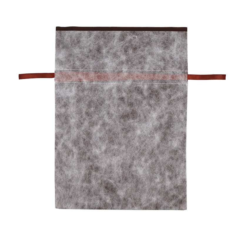 HEIKO 不織布製巾着袋 Fバッグ Wシャンテタイプ L 無地ブラウン 10枚/袋