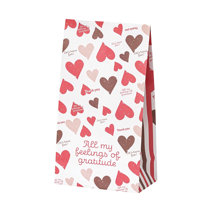 HEIKO 角底袋 ファンシーバッグ K3 スモーキーハート 50枚/袋