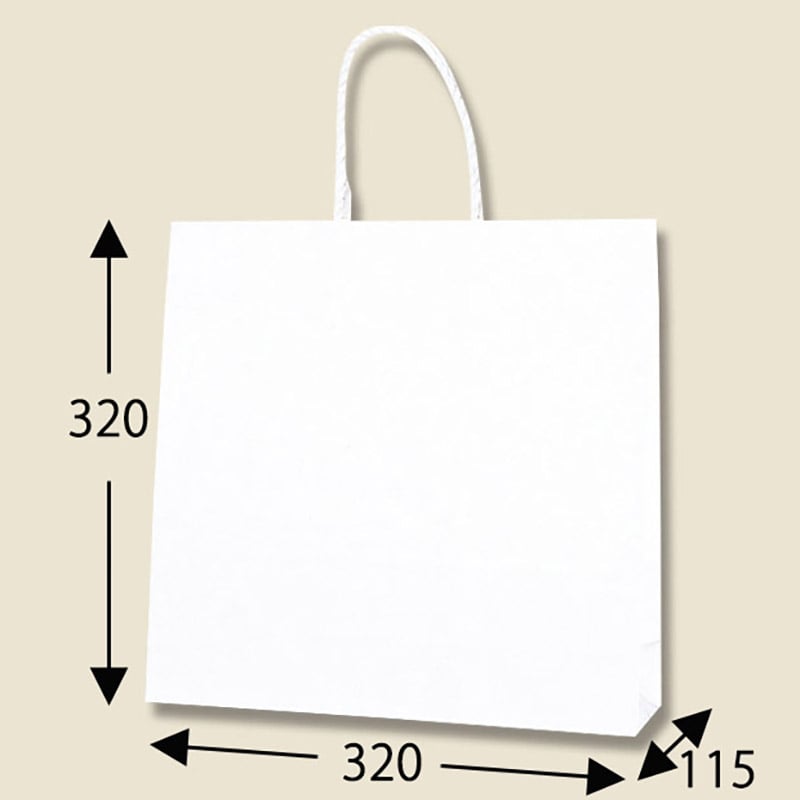 HEIKO 紙袋 スムースバッグ 3才N 白無地 25枚/袋