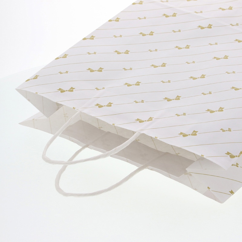 HEIKO 紙袋 25チャームバッグ 25CB 2才 斜線リボン 50枚/袋